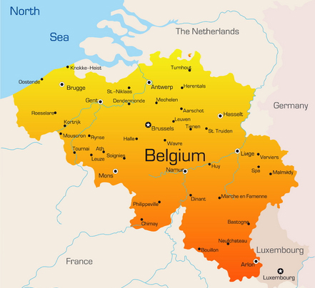 Map of Belgium