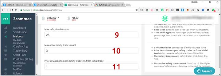 3Commas Automated Trading Bot Steps 9-11
