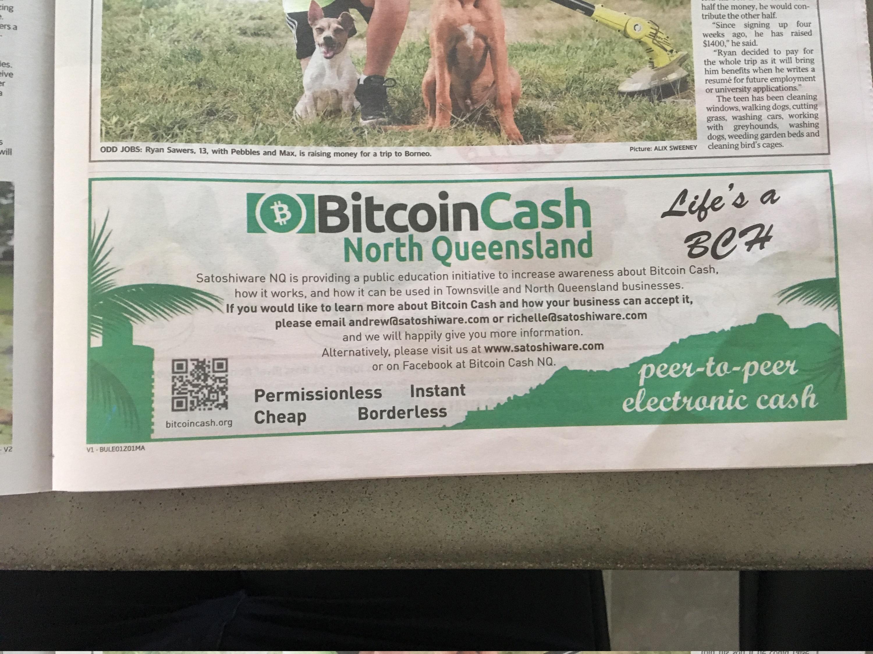 North Queensland is Becoming a Hub of BCH Accepting Businesses