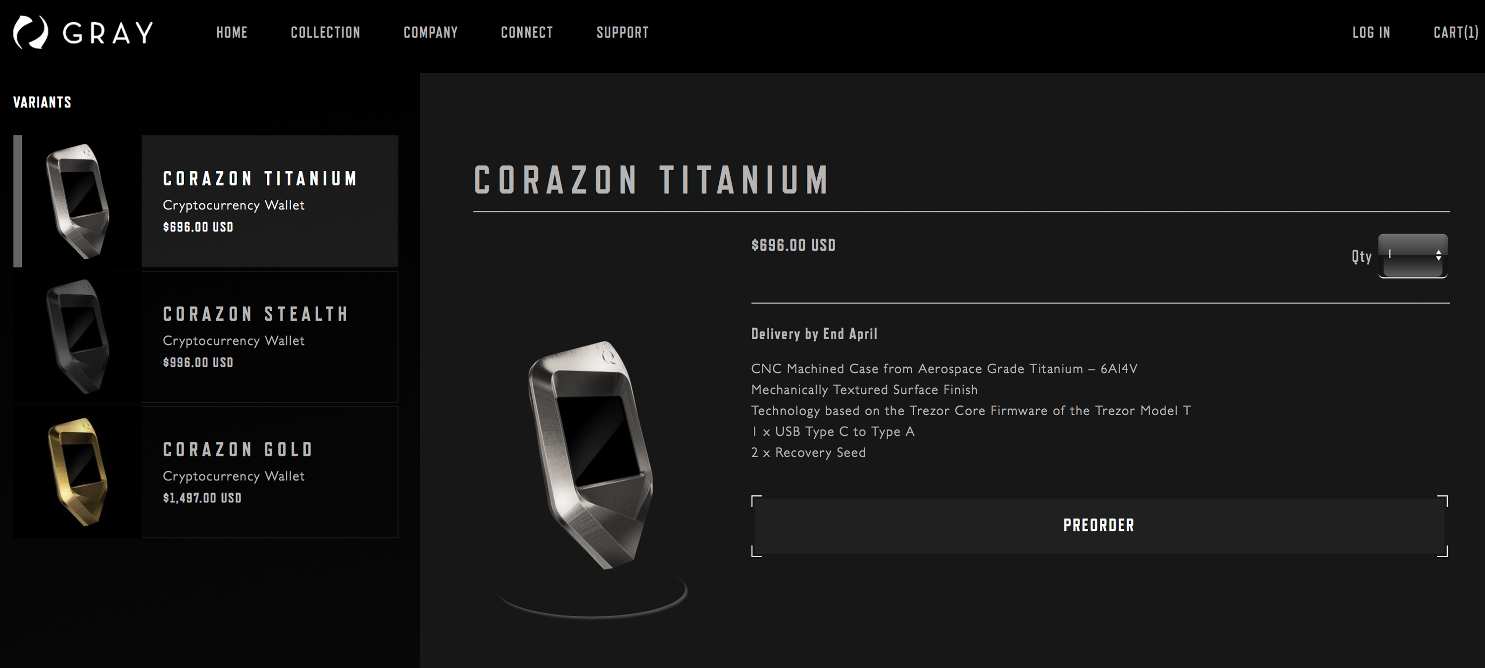 Trezor and Gray Release Corazon Series 'Luxury' Hardware Wallets