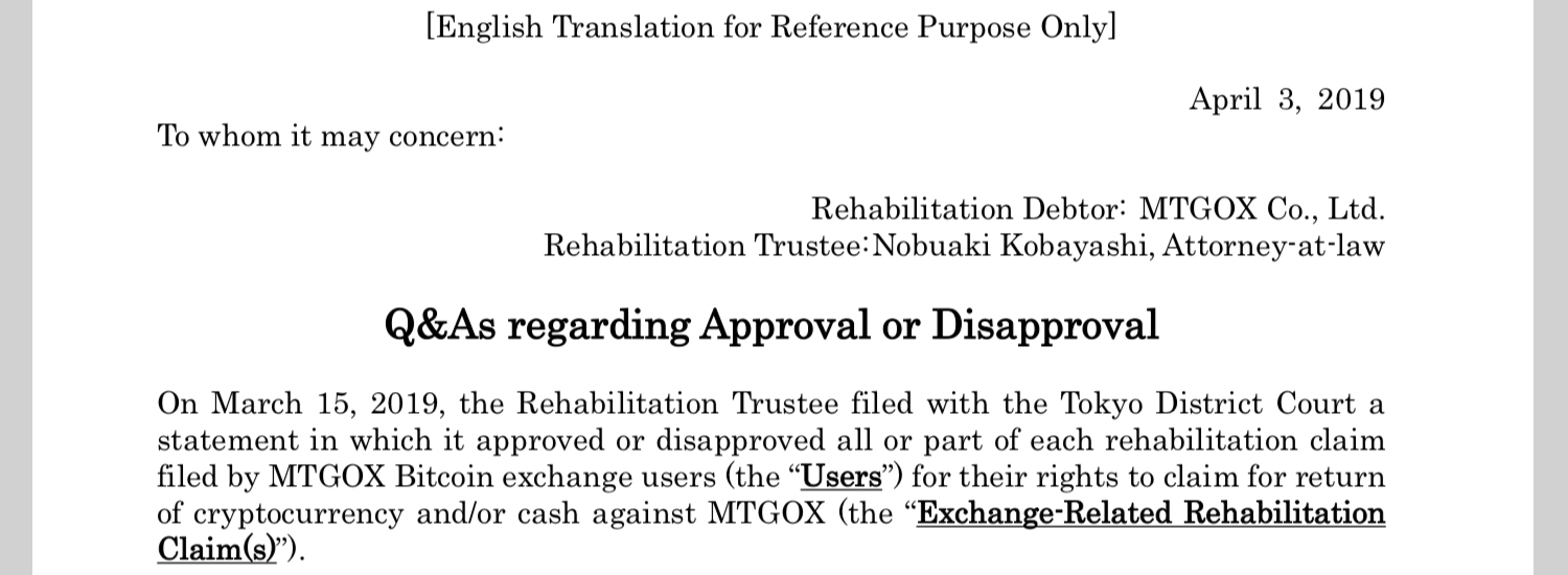 Mt. Gox Creditors Have a Second Chance to Appeal Claim Decisions