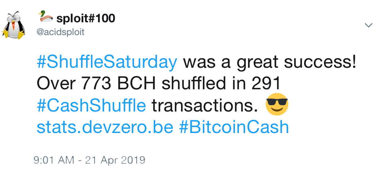 $500K of BCH Shuffled in Record-Breaking Cashshuffle Transaction