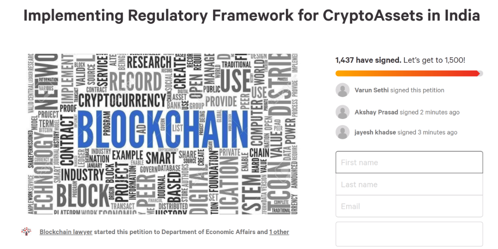 Indian Crypto Community Petitions to Accelerate Regulation