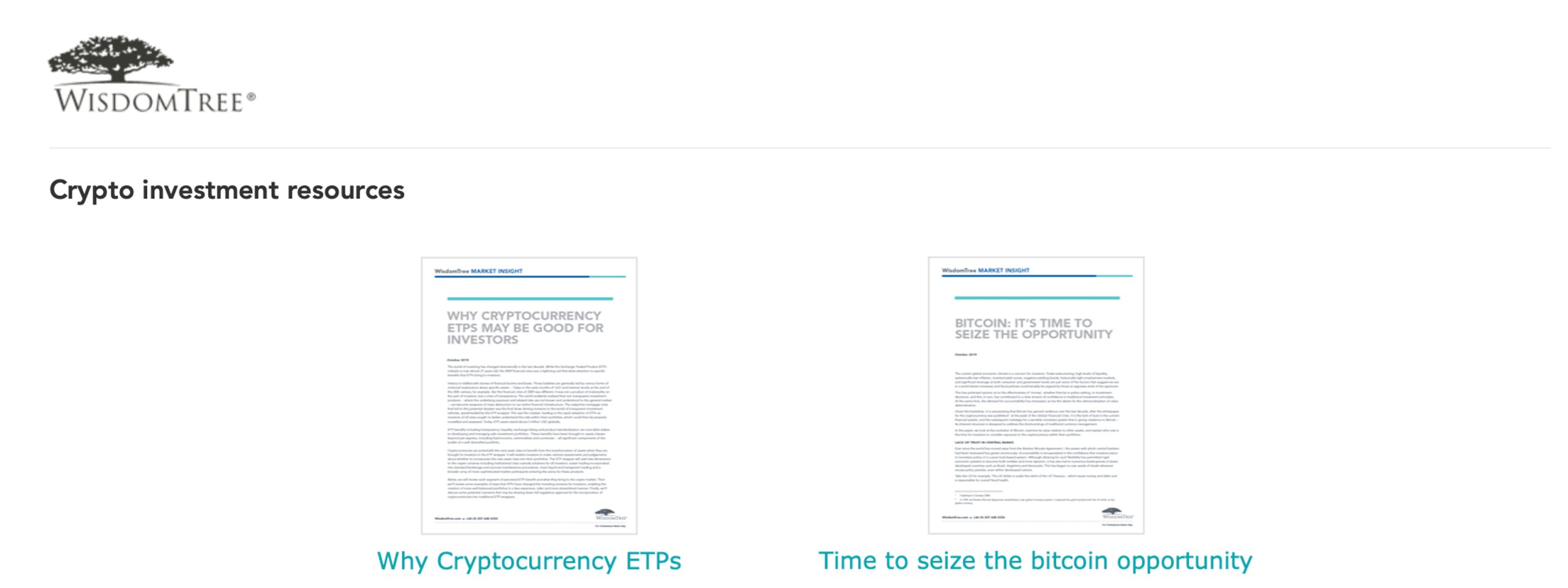 Wisdomtree's Physically Backed Bitcoin ETP Goes Live on SIX Stock Exchange