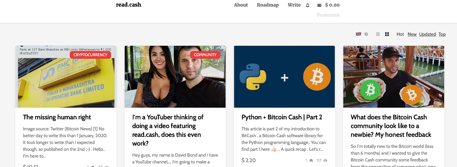 Read.cash Platform Rewards Content Creators With Bitcoin Cash Incentives