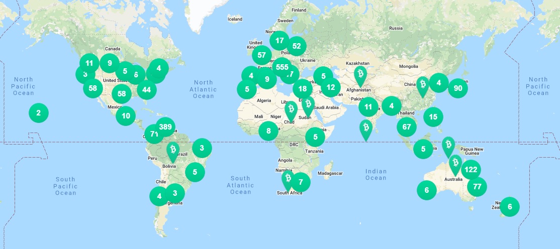 These Maps Will Help You Locate Merchants Ready to Accept Your Cryptocurrency