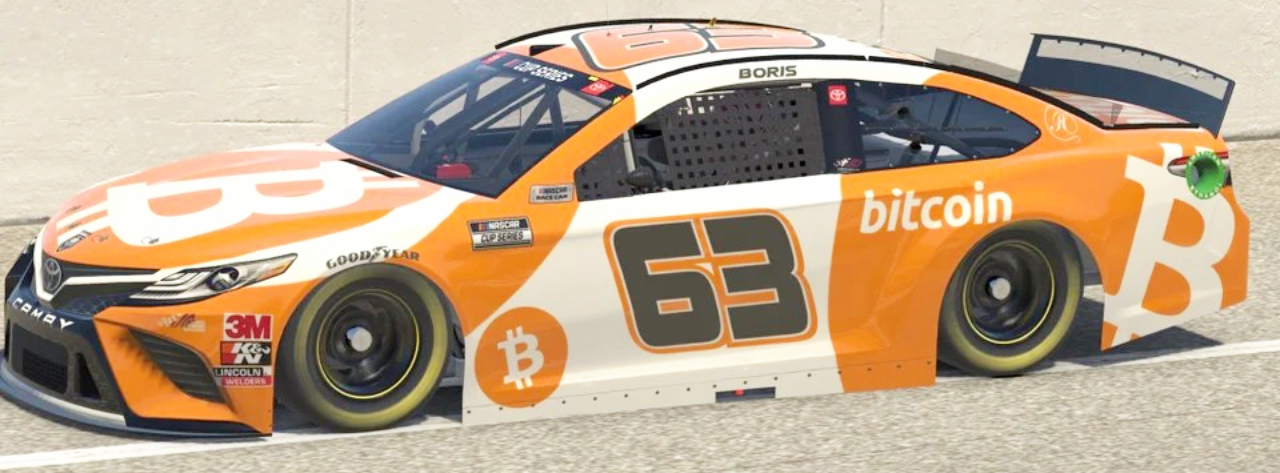 Bitcoin Car Finishes First in Virtual NASCAR Race Beating National Champion Kyle Busch