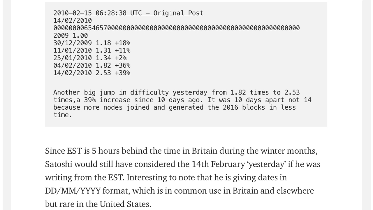 New Research Suggests Satoshi Nakamoto Lived in London Creating Bitcoin