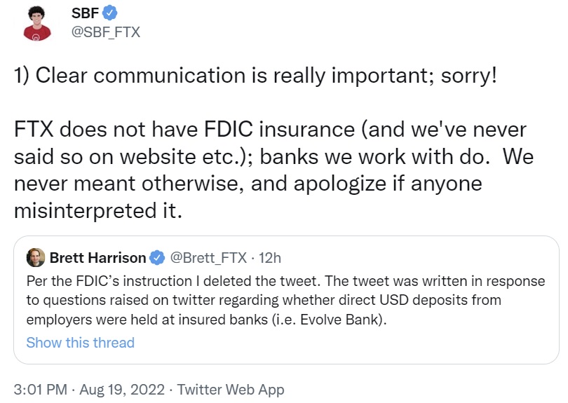 FDIC Issues Crypto-Related Cease and Desist Orders to 5 Firms Including FTX US Exchange