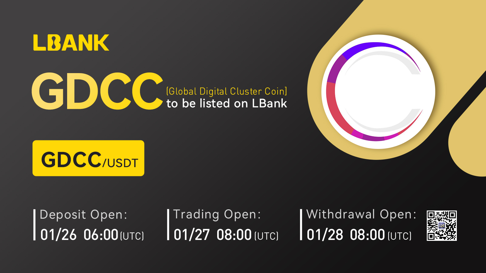 Global Digital Cluster Coin (GDCC) Is Now Available on LBank Exchange