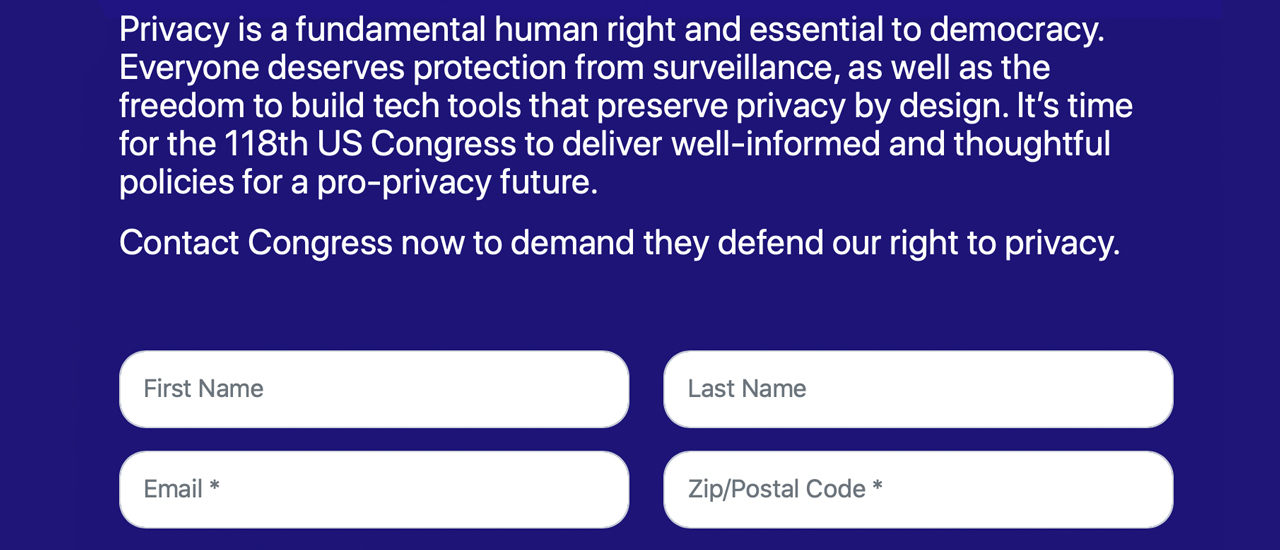 60 Organizations Launch Campaign Urging US Congress to Protect Privacy